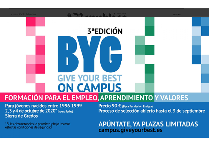 foto noticia Nueva edición de BYG On Campus, el evento de formación para jóvenes de la Fundación Endesa y la Fundación Lo Que De Verdad Importa.